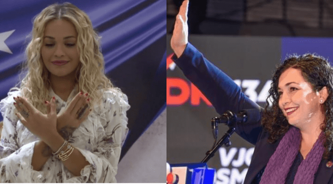 U shpall Presidente e Kosovës, Rita Ora uron Vjosa Osmanin